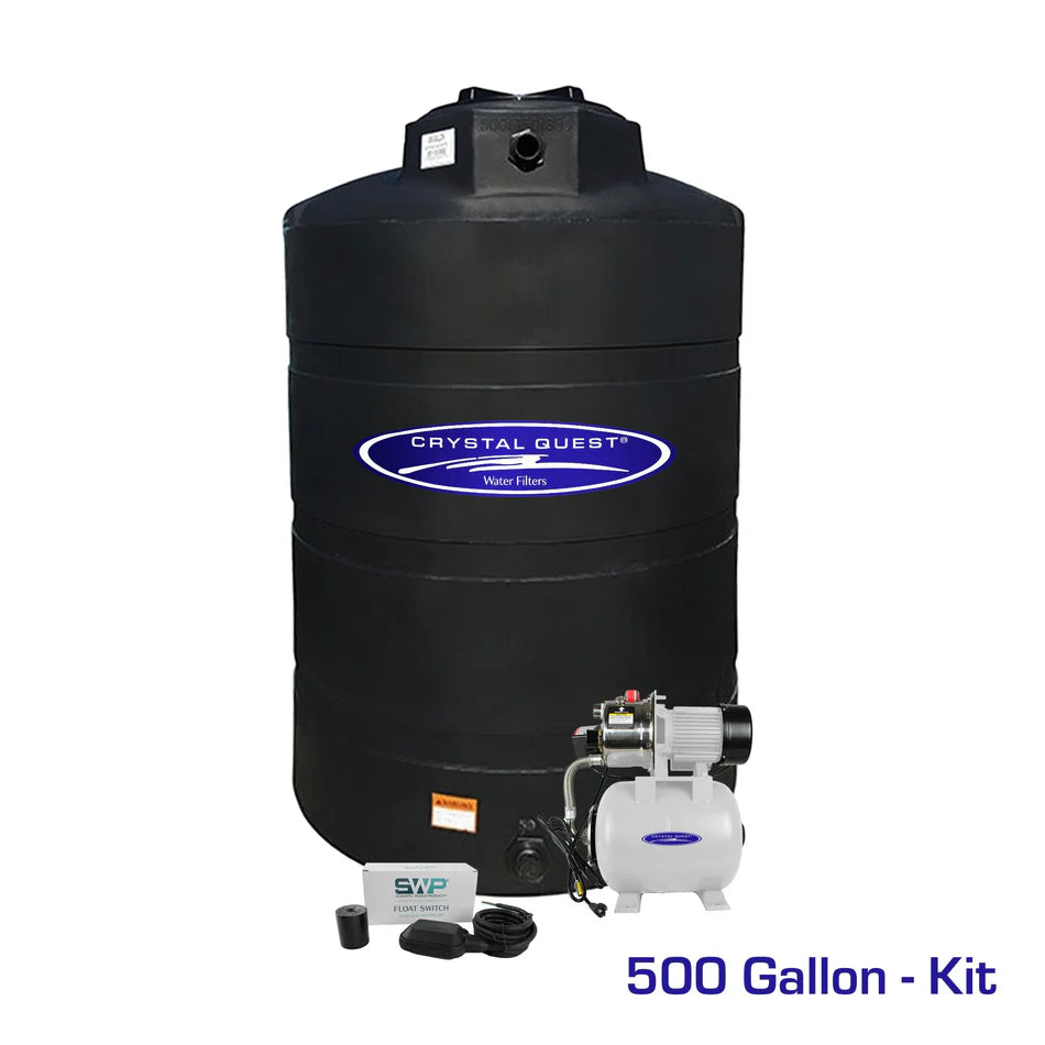 Crystal Quest Atmospheric Storage Tank Kits with Pump (165–500 GAL)