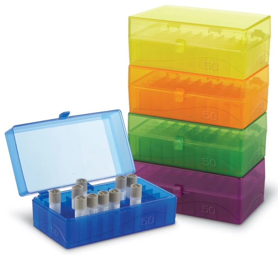 Heathrow Scientific 50-Well Microtube Storage Boxes (Pack of 5)